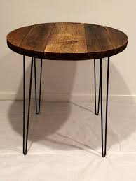 Bistro Table With Hairpin Legs Round Table Reclaimed Wood Table Round Wood Table Small Round Kitchen Table Bistro Table