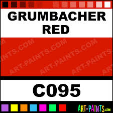 Grumbacher Red Academy Acrylic Paints C095 Grumbacher