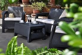 Keter garden furniture sets argos. Keter Corfu Outdoor 4 Seater Rattan Furniture Set With Accent Table 187 99 Kashy Co