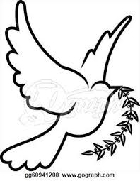 A Symbol Of Hope Stock Illustrations Bird Drawings Animal Stencil Dove Drawing
