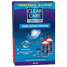 V should i rinse my lenss. Clear Care Cleaning Disinfecting Solution With Lens Cup Shop Contact Lens Solution Cases At H E B