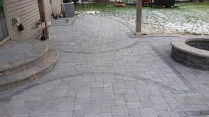 Maybe you would like to learn more about one of these? Stone Creek Tumbled Pavers Senora Color With Midnight Colored Holland Paver Detail Hardscape Landscape Projects Backyard