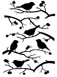 Printable Bird On Branch Silhouette Bird On Branch Cute For A Foot Tattoo Bird Stencil Bird Silhouette Silhouette Stencil
