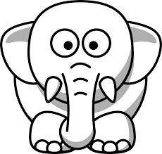 Baby Animal Black And White Clipart Clipart Suggest