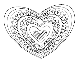 Coloring Page Heart Mandala To Color Online Coloringcrew Com Mandala Coloring Pages Heart Coloring Pages Mandala Coloring