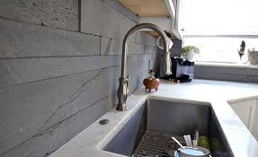 Design by kathy marshall design. Natural Stacked Stone Backsplash Tiles For Kitchens And Bathrooms