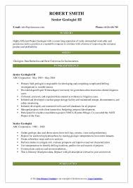 Want to use this letter? Senior Geologist Resume Samples Qwikresume