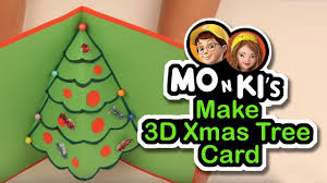 3d pop up snow globe christmas card. Mo N Ki Make 3d Xmas Tree Card Worldoo Youtube