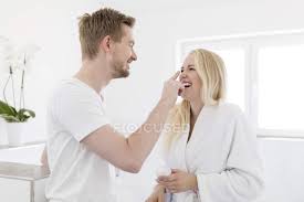Maybe you would like to learn more about one of these? Playful Couple In Bathroom Caucasian Appearance Relationship Stock Photo 176845644