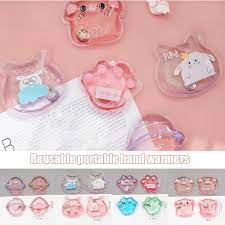 Mini Winter Reusable Gel Hand Warmer Cute Cartoon Instant Self Heating Pack Transparent Hot Water Bottle Home Warmers Supplies Stove Hand Warmers Aliexpress
