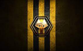 This is a logo for wolverhampton wanderers f.c. Download Wallpapers Wolverhampton Wanderers Fc Golden Logo Premier League Yellow Metal Background Football Wolverhampton Wanderers English Football Club Wolverhampton Wanderers Logo Soccer England For Desktop Free Pictures For Desktop Free