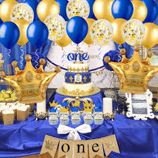 Baby i love you recommended for you. 1st Birthday Party Decorations For Boys Blue Gold Baby Boy First Birthday Decorations Blue Royal Prince Birthday Party Supplies Buy Online In Colombia At Desertcart Co Productid 179836271