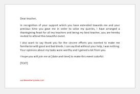 By sample | january 30, 2012. Thanksgiving Invitation Letters For Various People Word Excel Templates