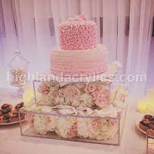 1 Single Wedding Cake Stand Box Clear Acrylic With Lid Acrylic Wedding Cake Boxes With Removable Acrylic Cake Stands Diy Wedding Cake Stand Wedding Cake Stands