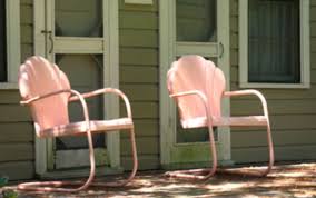 Vintage Pink Clamshell Chairs Metal Lawn Chairs Vintage Outdoor Furniture Metal Patio Chairs