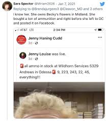 Maybe you would like to learn more about one of these? Amee Vanderpool On Twitter Here Is Jenny Cudd Of Midland Texas Filming Her Confession For Breaking And Entering A Federal Building Destruction Of Private Federal Property Conspiracy To Commit Theft Vandalism Assault And