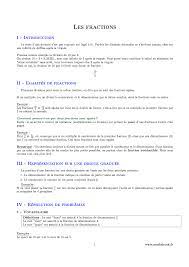 Fractions : Cours PDF à imprimer | Maths 6ème