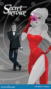 Team of Super Agents. Posing on Camera. in Gun Barrel Stock Vector -  Illustration of black, detective: 81626214