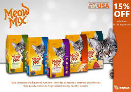 Enjoy 15 Off On All Meowmix Cat Food Meowmix Is One Of The Top Quality Cat Food Made In The Usa Now It Is Available In Malaysia Cat Food Medley Meows