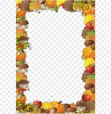 The borders are sized for use with 8.5 x 11 paper. Cute Autumn Frame Free Printable Stationery Page Borders Autumn Frame Png Image With Transparent Background Toppng