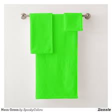 Blue, red, orange, bright yellow, fushia, bright green. Neon Green Bath Towel Set Zazzle Com In 2021 Green Bath Towels Lime Green Bath Towels Bath Towel Sets