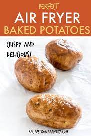 Crispy Air Fryer Baked Potatoes Recipe Air Fryer Recipes Healthy Air Fryer Baked Potato Air Fryer Dinner Recipes