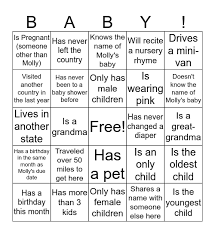 Here are some different options when it comes to printed baby shower go with email. Baby Shower Bingo Find Someone Who Meets The Description On The Card When You Get Five