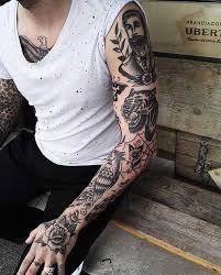 American Traditional Tattoo Sleeve Black And Grey Pin On Tattoos Sleeve