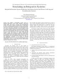 With attached underlying bills of lading. Pdf Simulating An Integration Systems Hospital Information System Radiology Information System And Picture Archiving And Communication System