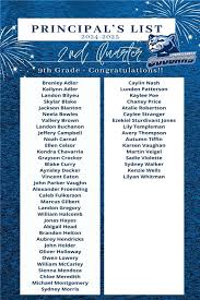 LCHS Principal's List 2nd Quarter 2024-25