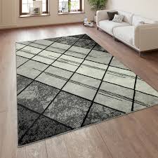 Weiteren haben stoffe aus polycon eine sehr hohe oberflächenspannung. Designer Wohnzimmer Teppich Modern Kurzflor Geometrische Muster Schwarz Grau Kaufen Bei Diva Teppich Center