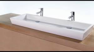 Depending upon the materials, it's a look that can be charmingly vintage or coolly modern, like this option by wetstyle. Double Trough Sinks For Bathrooms Youtube