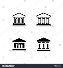 Museum Icon Design Museum Exhibition Architecture Courthouse Government Icon Logo Vector Symbol Set Sign Desi Vector Logo Icon Photoshop Textures