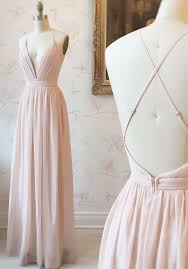 Simple Pink Chiffon Long Prom Dress With Cross Back 2019 Princess A Line Pink Chiffon Long Prom Dress Simple Prom Dress Pink Formal Dresses Pink Prom Dresses