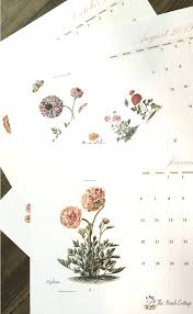 Free 2019 Printable Monthly Calendar With Vintage Botanical Art Monthly Calendar Printable Free Printable Calender Creative Calendar