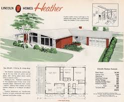 Lincoln Homes Heather Mid Century Modern House Plans Vintage House Plans Floor Plans Ranch