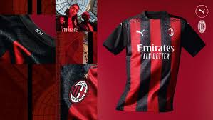It features thin black and blue stripes, combined with a traditional collar in black and black sleeve cuffs. Ibragimovich Prinyal Uchastie V Prezentacii Novoj Formy Milana Na Sezon 2020 21