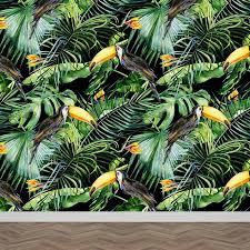 fotobehang botanische jungle patroon apart behang op maat youpri nl in 2021 behang fotobehang kinderkamer behang