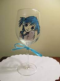 Sailor moon > other sailor moon. Amazon Com Hand Painted Wine Glass Sailor Moon In Blue Anime Manga 12 Oz Handmade
