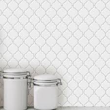 Mto0519 classic 2x2 arabesque white gray. A17066 10 Sheets Peel And Stick Tile Backsplash For Kitchen White Arabesque Backsplash Tile