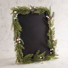 Let Your Guests Know What S On The Table With Our Handcrafted Greenery Framed Chalk Menu Bo Christmas Greenery Christmas Chalkboard Christmas Tree Decorations