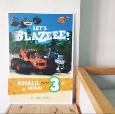 The series premiered on nickelodeon on october 13, 2014. Blaze And The Monster Machines Birthday A2 Poster Design Craft Art Prints On Carousell
