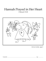 Color pictures, email pictures, and more with these bible stories coloring pages. Kids Color Me Bible Chapter 19 Hannah Prayed In Her Heart Kids Talk About God