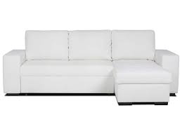 Le canapé d'angle convertible blanc est un choix élégant et sophistiqué dont vous ne vous lasserez pas. Canape D Angle Reversible Et Convertible 4 Places Romy Coloris Blanc En Pu Vente De Canape D Angle Conforama