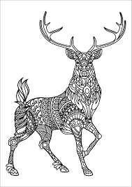 The moon and stars are no match for this spotted unicorn! Zentangle Mandala Reindeer Coloring Pages Coloringbay