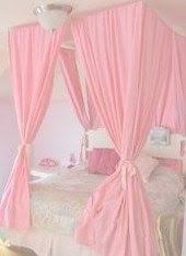Pink Princess Bed Canopy Four Post Curtains Bedroom Decor Gift For Girls Elegant Room Design Idea Pink Pl Princess Canopy Bed Tent Bedroom Pink Bedding