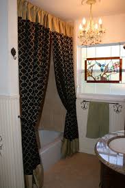 Sophisticated Fabric Shower Curtains Or Window Panels Black Etsy Black Shower Curtains Black Curtains Bathroom Decor Colors