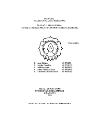 Permohonan latihan industri secara online: Doc Proposal Magang Bbpp Kel Christiani Aryani Iswari Academia Edu