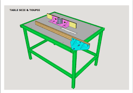 Cette scie circulaire sur table est idéale pour le travail du bois et des matériaux laminés à base de bois. Plan Table Pour Scie Circulaire Et Defonceuse Par Hubert Sur L Air Du Bois