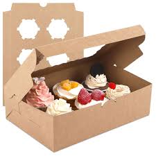 These cake boxes are ideal for weddings, birthdays, corporate events, or for selling as a cake. 15 Pack Cupcake Boxes With Inserts And Window Hold 6 Cupcakes Kraft Cake Boxes For Take Out Boxes Shopee Philippines